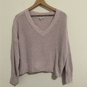 American Eagle Outfitters Lavender V-Neck Sweater